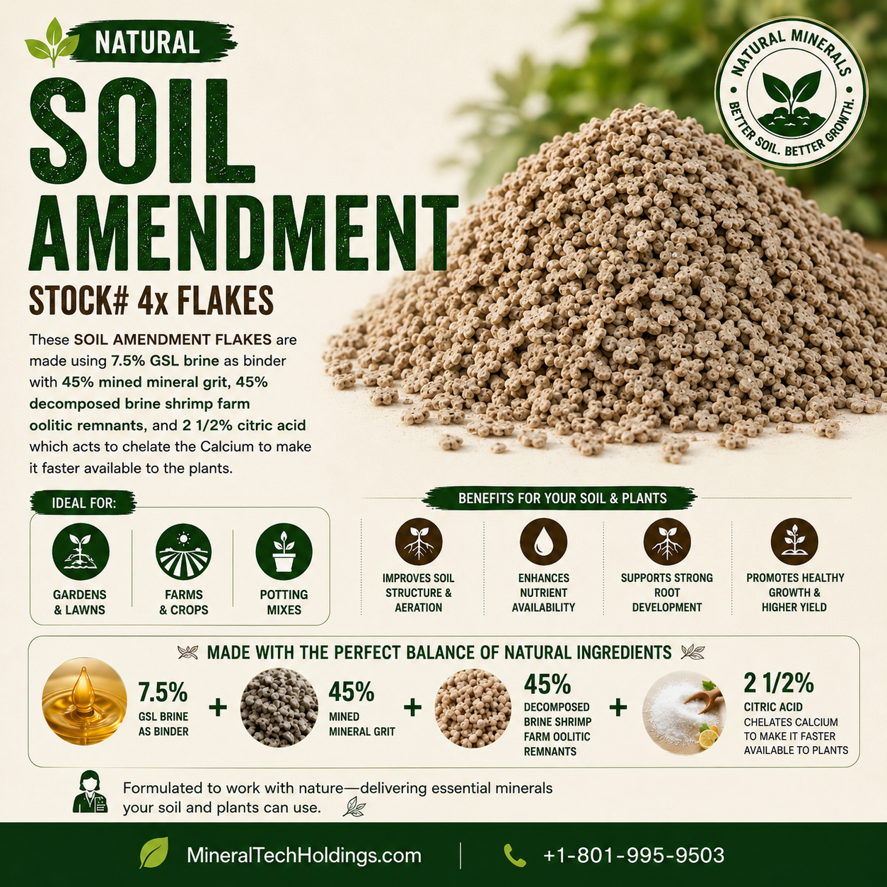 4x soil amendment flakes product graphic